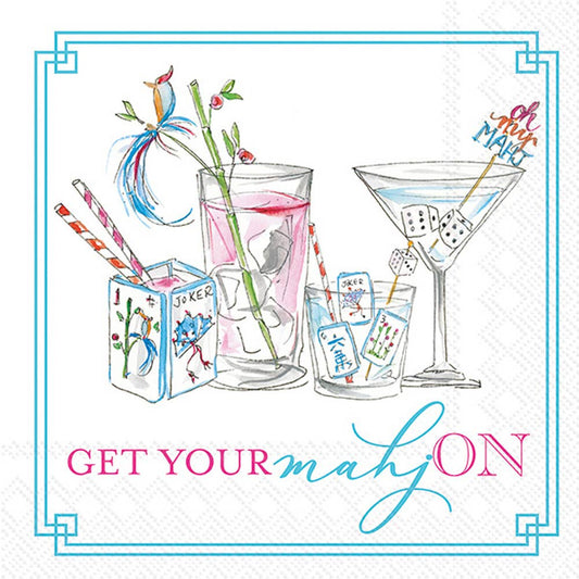 Paper Cocktail Napkin 20 Ct Mahjong Drinks Rosanne Beck