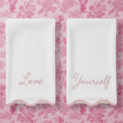 Luxury Scallop Piping Bath Towel Sets (6-Piece)
