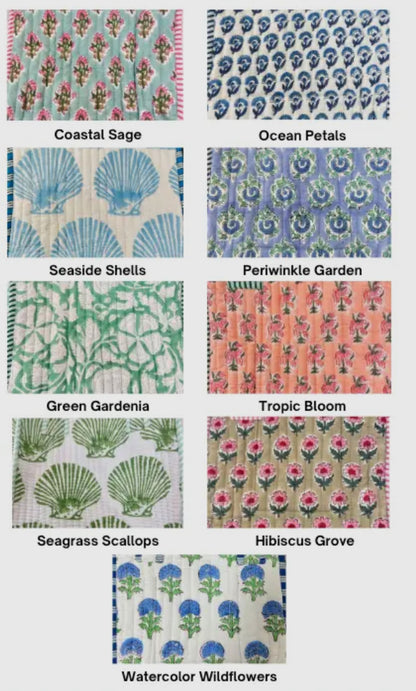 Quilted Block - Print Makeup Bag