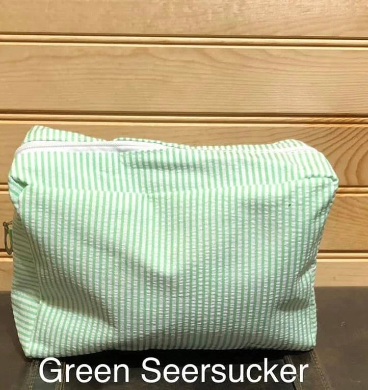 Seersucker Makeup Bags