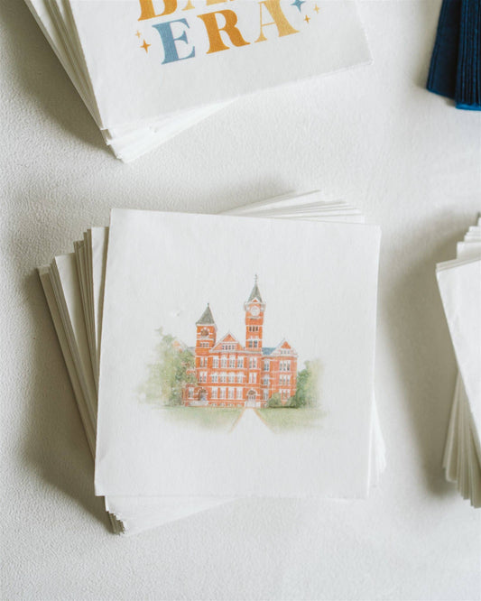 SALE Auburn Samford Hall watercolor napkin pack