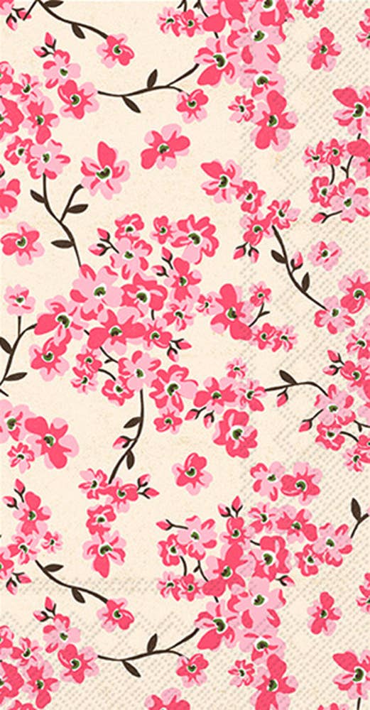Paper Guest Towels 16 ct Cherry Blossoms Pattern