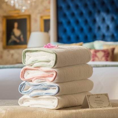 Luxury Scallop Piping Bath Towel Sets (6-Piece)